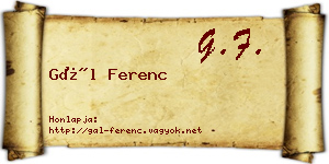Gál Ferenc névjegykártya